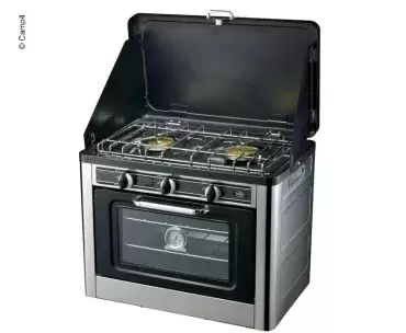 2 burner stove with portable gas oven Camp4, camping, caravanning and 4x4 overland.