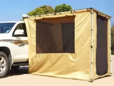 Enclosure for 4x4 overland awning of 2.5 x 2.5 meters with interior floor.