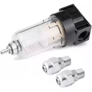Water decanter for pneumatic suspensions of motorhomes and campervans.