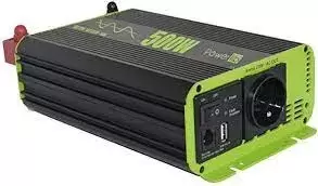 POWERLI 500W pure wave current converter with remote control for motorhomes, campers and 4x4 overland.