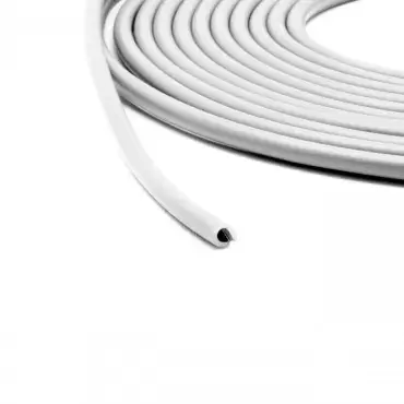 U-shaped WHITE rubber profile for door protection and vehicle decoration.
