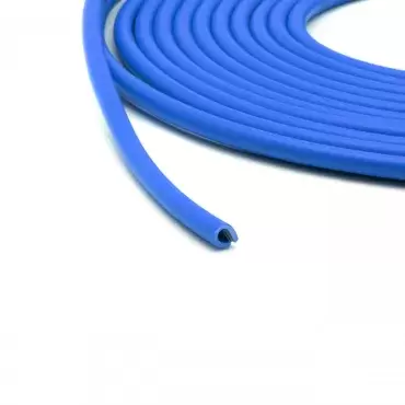 U-shaped BLUE rubber profile for door protection and vehicle decoration.