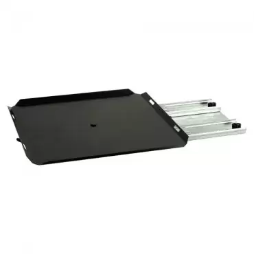 Removable television support with guides and small swivel base for caravans, motorhomes and camper.