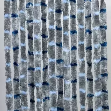 Grey-blue velvet curtain MIX 560x1850 caravan motorhome