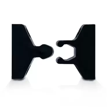 Black color fork door retainer, caravans, motorhomes and camper.