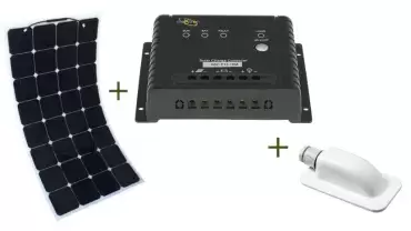 BACK CONTACT 130W flexible solar kit with 10AH MPPT regulator