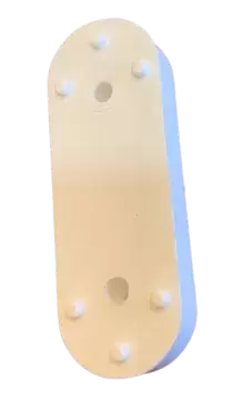 Height supplement for caravan and motorhome door retainer.
