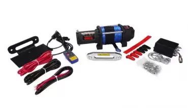 Winch 12V, 2040KG, Blue color for 4X4 Overland and trailers.
