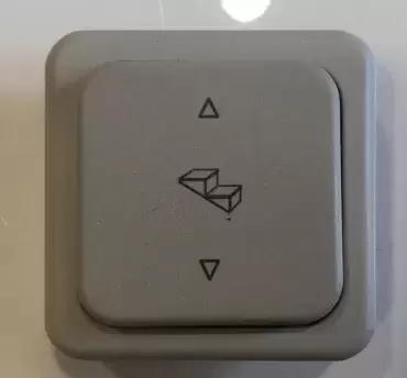 CBE switch for electric step with frame, light gray colour.