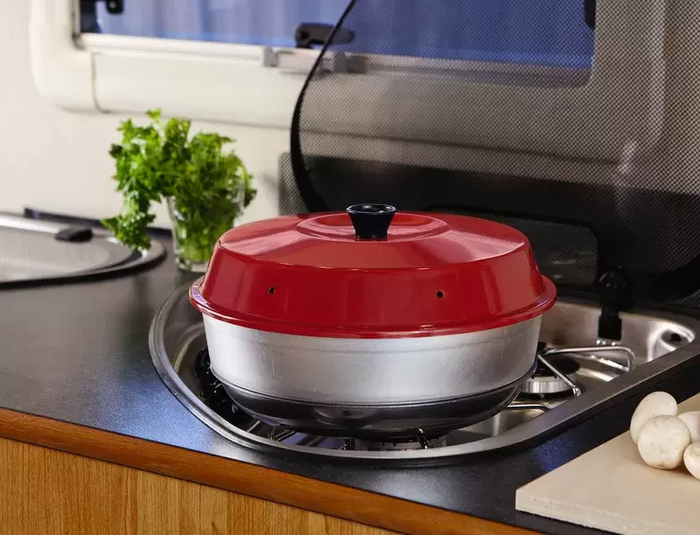 Horno Omnia portatil Camping para fogones de gas con llama, caravanas, autocaravanas, camper y 4x4 overland.