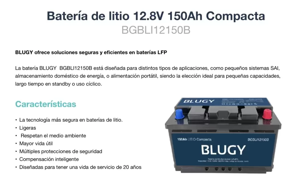 Bateria de Litio 12V 150AH instalación bajo asiento de autocaravanas y camper.