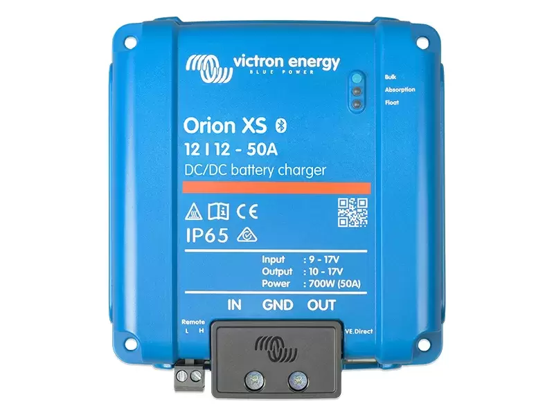 Booster Victron Energy Orion XS 12/12-50a dc-dc battery charger para autocaravanas y camper.