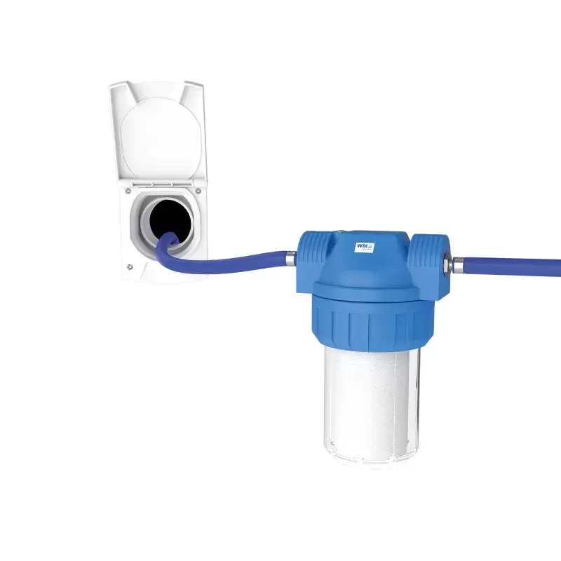 Pre filtro de entrada de agua anti sedimentos WM Aquatec para caravanas, autocaravanas y camper.