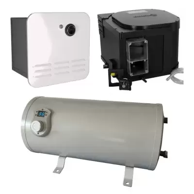 Gas and electric heaters for motorhomes and campers
