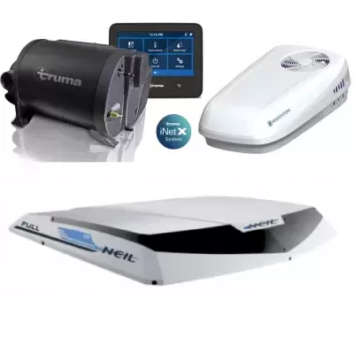 Equipment and accessories for the air conditioning of motorhomes and motorhomes