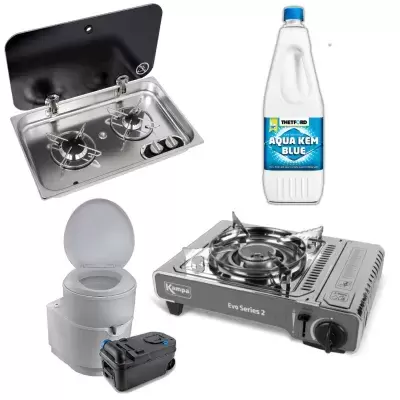 Kitchens, WC and accessories for motorhome