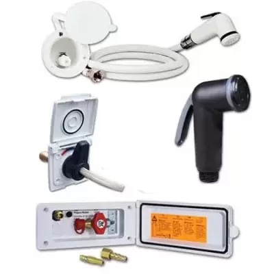 Water accessories for caravans