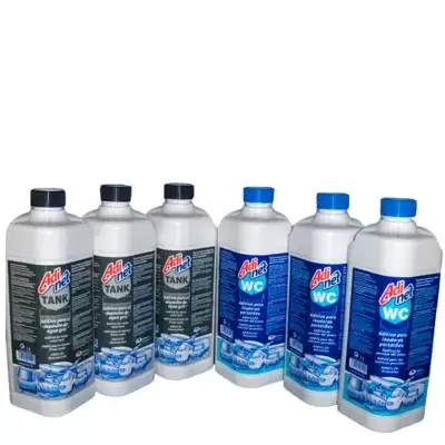 lots of products wc bathroom motorhome