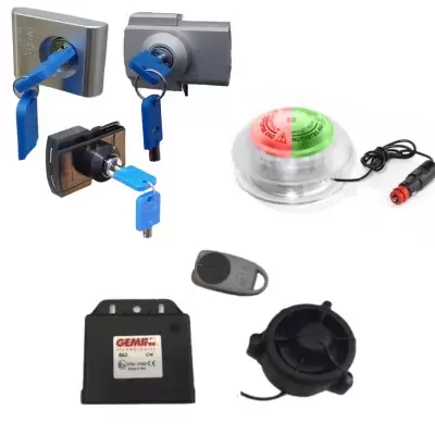 alarms, locks, gas detector for motorhome